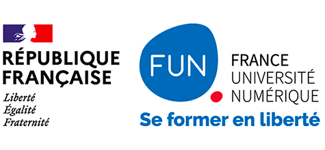 Logo de la République française et logo de France Université Numérique