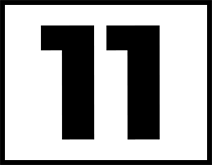Cadre comportant le chiffre 11 en gros