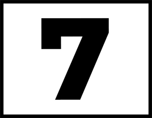 Cadre comportant le chiffre 7 en gros